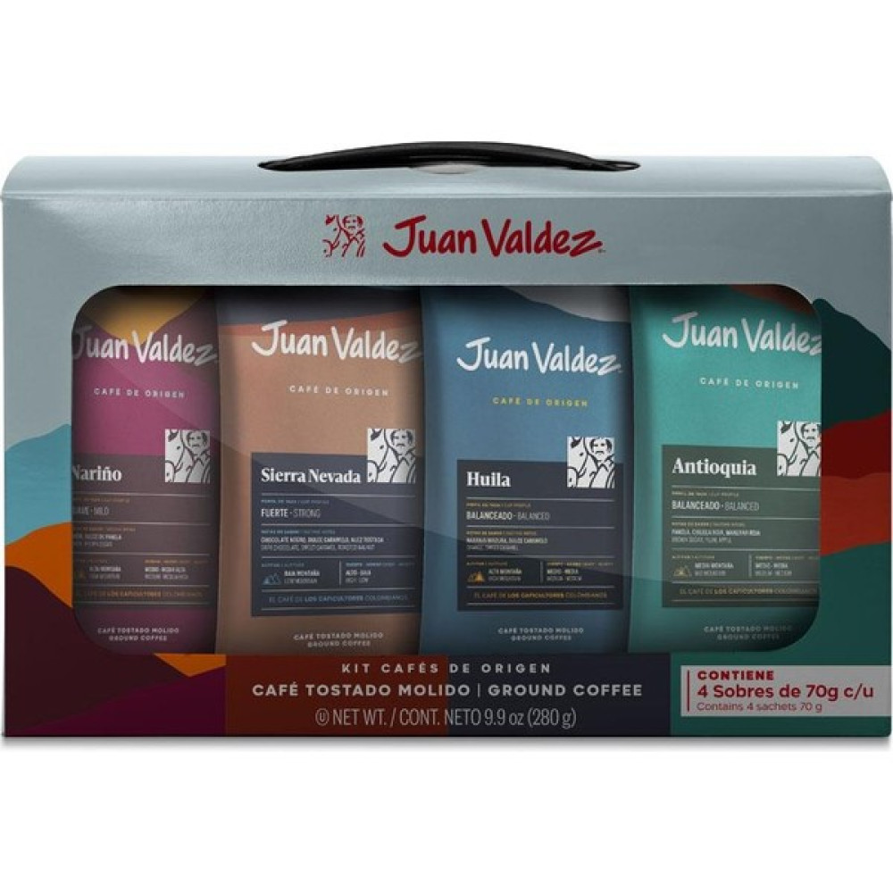 Juan Valdez Single Origins 4'lü Öğütülmüş Filtre Kahve Kiti 280GR - 1 Paket Kahve Fiyatı