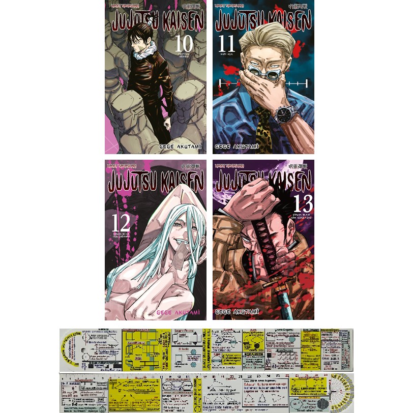 Jujutsu Kaisen 10-11-12-13. Ciltler Manga Seti + Mat. Öğreten Cetvel Diğer Fiyatı