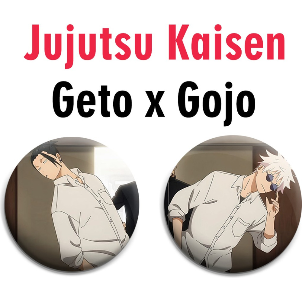 Jujutsu Kaisen Gojo x Geto 2 Adet Rozet Set -Iğneli Buton Rozet Seti Rozet Fiyatı