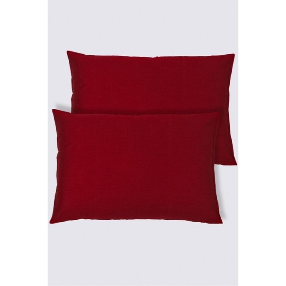Julia Home %100 Pamuk 2'li Ranforce 50X70 Yastık Kılıfı Jh Bordo 2'li - 50 x 70 Yastık Kılıfı Fiyatı