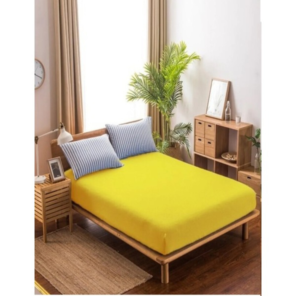 Julia Home Ara Ölçü Tek Kişilik 120X200 Penye Lastikli Çarşaf Sarı - 120 x 200 cm Çarşaf Fiyatı
