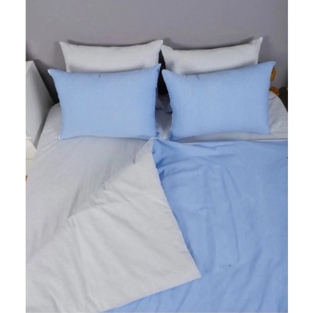 Julia Home Çift Kişilik 200X220 Çift Taraflı Nevresim Yorgan Kılıfı Mavi-Gri - Mavi - Gri - 200 x 220 cm Nevresim Takımı Fiyatı