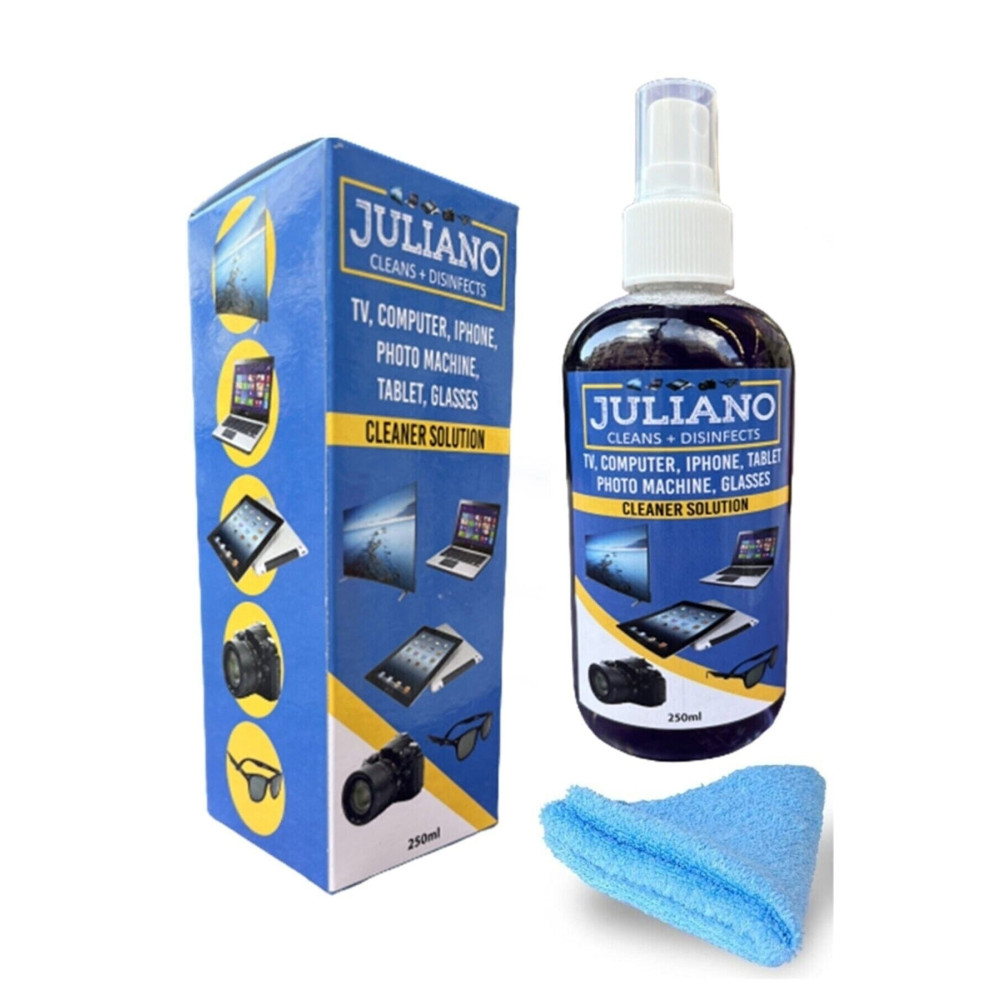 JULIANO Tv Ekran Temizleme Spreyi + Mikrofiber Temizleyici Bez Hediye (150 Ml) Gözlük Aksesuarı Fiyatı