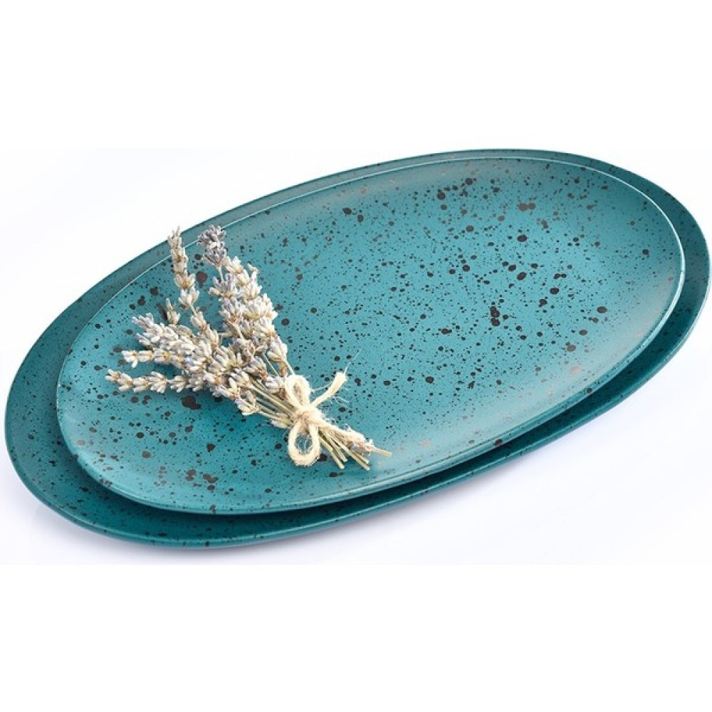 Juliette Ceramics 2'li Oval Kayık Tabak Seti - Petrol Mutfak Gereçleri Fiyatı