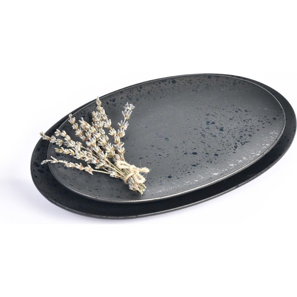 Juliette Ceramics 2'li Oval Kayık Tabak Seti - Siyah Mutfak Gereçleri Fiyatı
