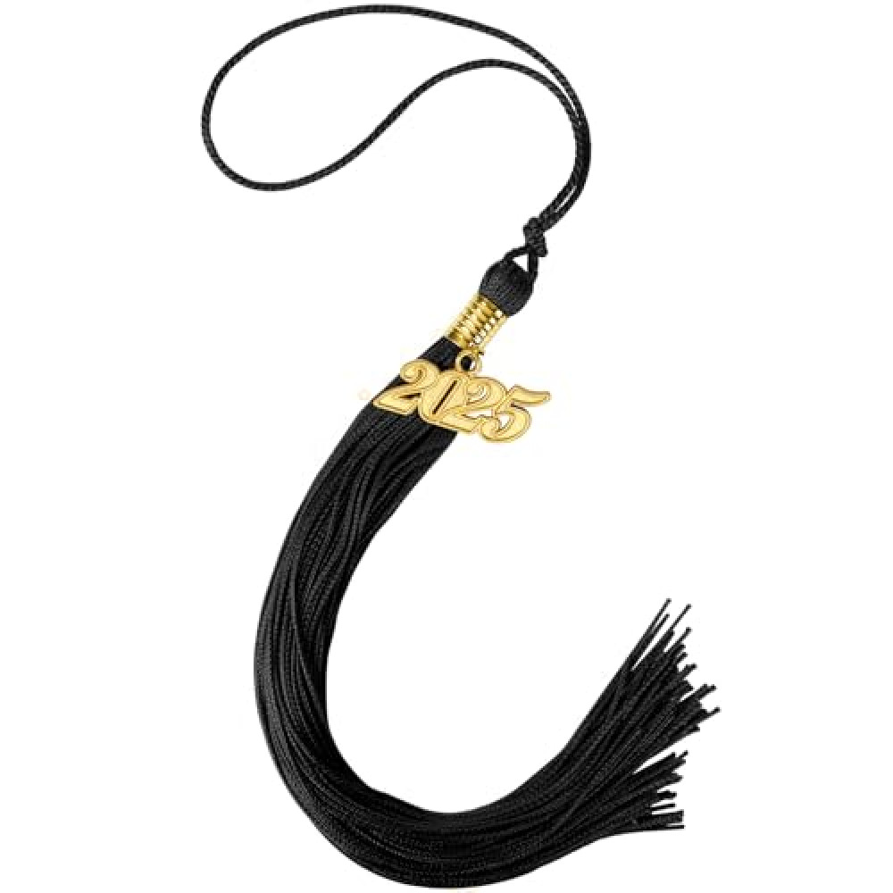 JULMELON 2025 Graduation Tassel, 1Pcs Graduation Cap Tassel 2025 Grad Graduation Tassel for 2025 Graduation Ceremonies Accessories (Black)