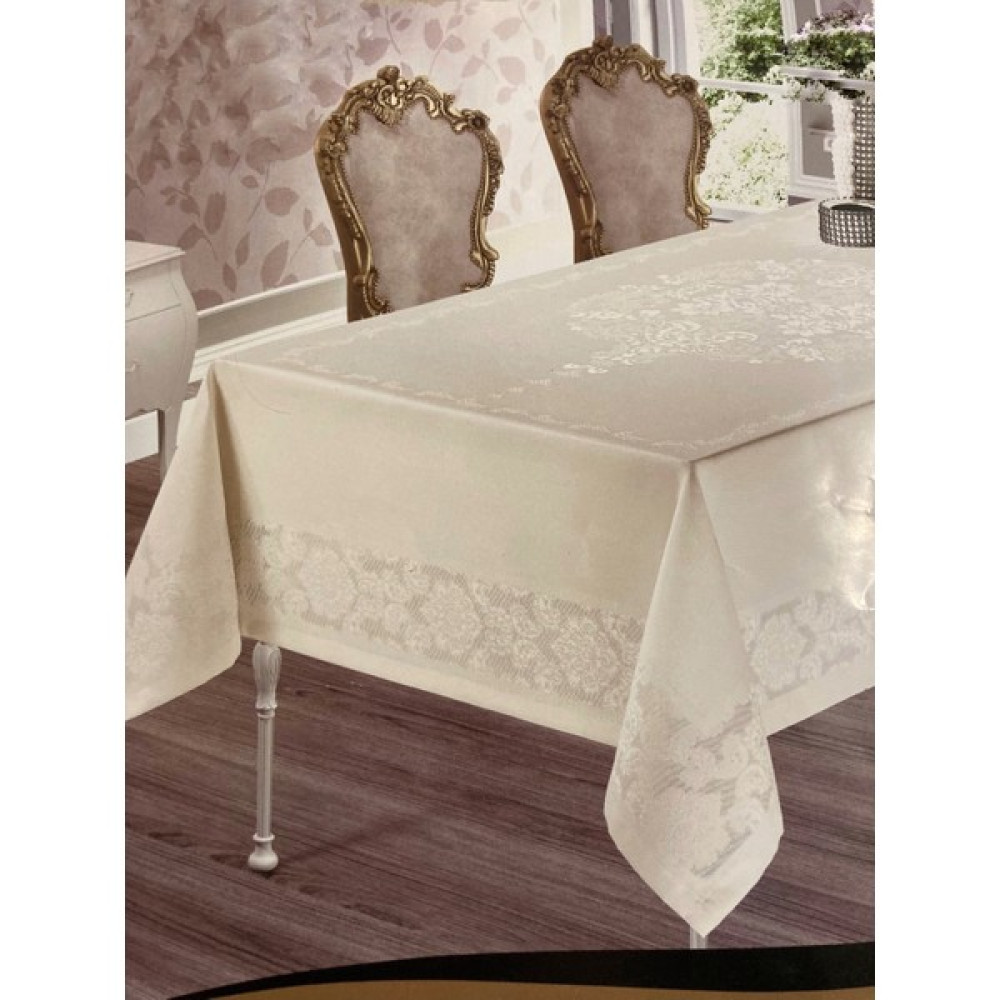Jumbo Home Jumbo Dertsiz Pano Krem Masa Örtüsü Masaörtüsü Silinebilir Kir Leke Tutmaz Sıvı Geçirmez - 160 x 260 cm Masa Örtüsü Fiyatı