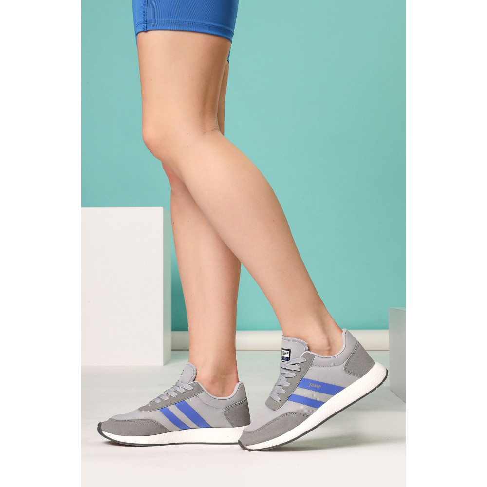 Jump Gri - Royal Mavi Kadın Sneaker Günlük Rahat Spor Ayakkabı 39 Beden Spor Ayakkabı Fiyatı