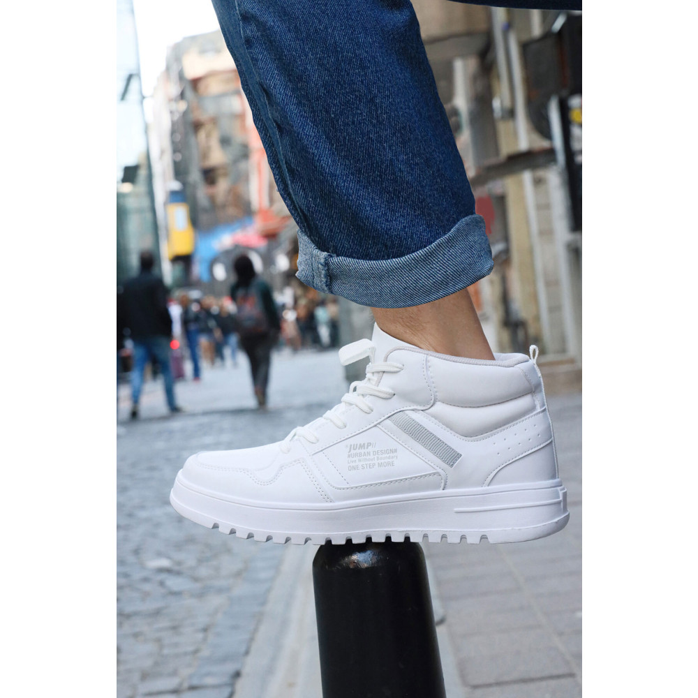Jump Yüksek Bilekli Beyaz Erkek Sneaker Kışlık Rahat Spor Ayakkabı 45 Beden Spor Ayakkabı Fiyatı