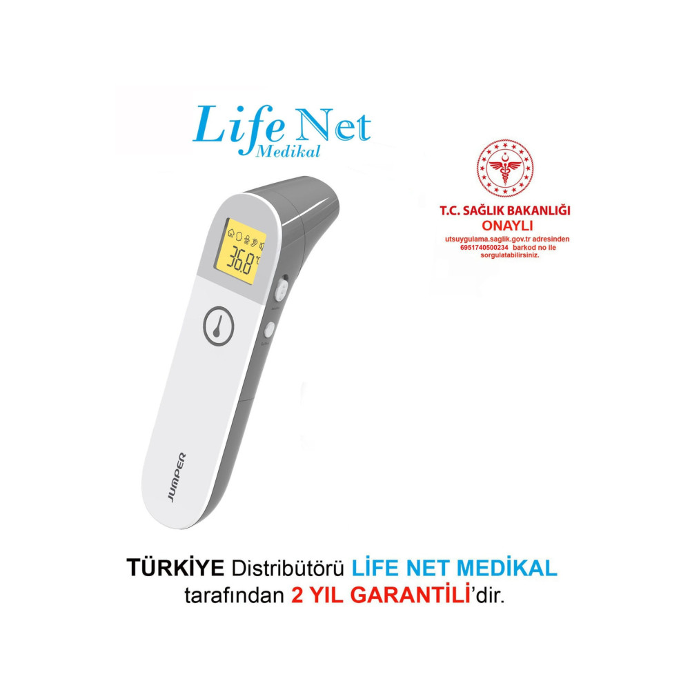 Jumper Temassız Ateş Ölçer Alından Ve Kulaktan Jpd-fr410 Beyaz-gri Ateş Ölçer Fiyatı