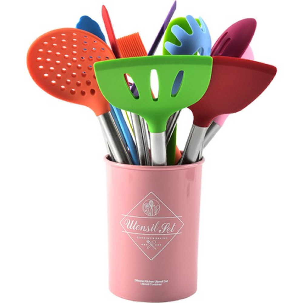 JunChang 14 Adet Ev Yemek Kaşığı Spatula Seti Pişirme Araçları Silikon Spatula - Renkli Çatal / Kaşık / Bıçak Takımları Fiyatı