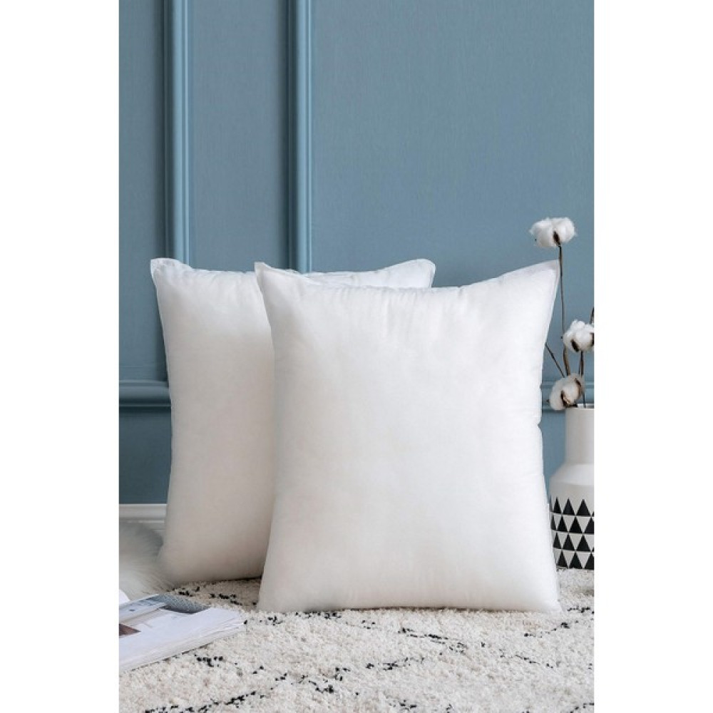 Junenext 2'li Kırlent Kılıfı Iç Yastığı 40X40 300GR %100 Boncuk Silikonlu Kırlent Içi Dolgusu - 40 x 40 cm - Beyaz Yastık Fiyatı