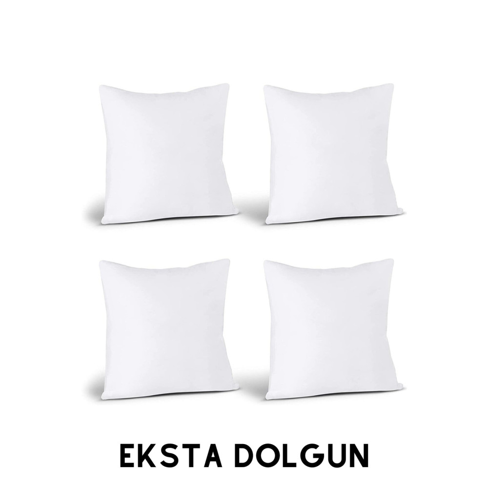 Junenext 4lü Kırlent Dolgun Kare Iç Yastık 45x45 550 gr Antialerjik Elyaf Koltuk Yastıgı 45 x 45 Beden Yatak Odası Tekstili Fiyatı