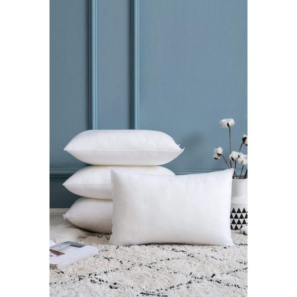 Junenext 4'lü Kırlent Kılıfı Iç Yastığı 35X50 350GR %100 Boncuk Silikonlu Kırlent Içi Dolgusu - 35 x 50 cm - Beyaz Yastık Fiyatı