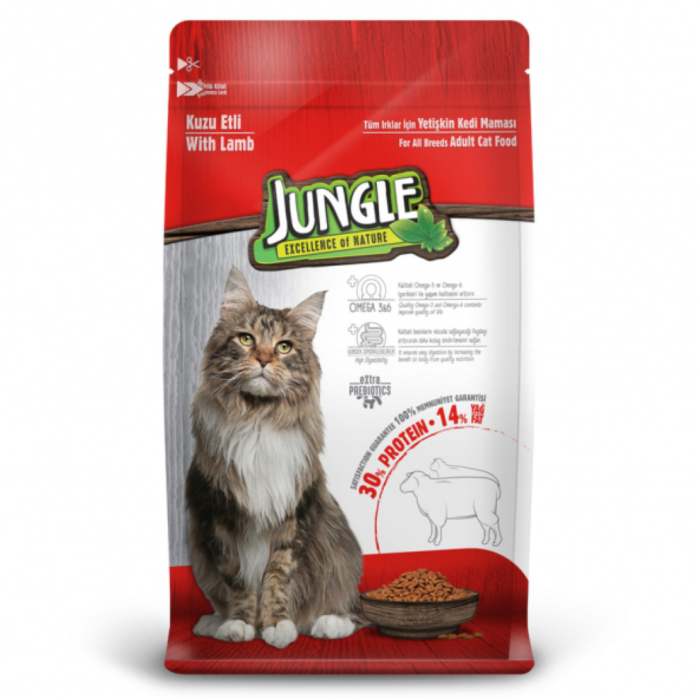 Jungle 15 Kg Yetiskin Kedi Mamasi Kuzulu Evcil Hayvan Ürünleri Fiyatı