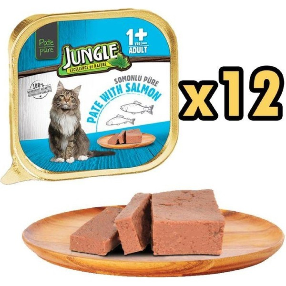 Jungle Balıklı Kıyılmış Yetişkin Kedi Konservesi 100 G x 12 Adet Evcil Hayvan Ürünleri Fiyatı