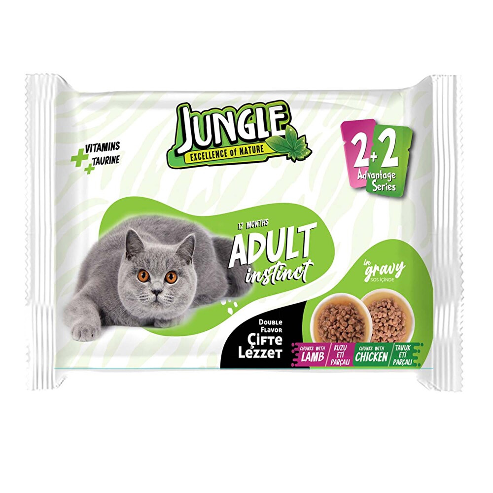 Jungle Cifte Lezzet Pouch Yetişkin Kedi Kuzu Eti Parçalı 4X100 g Evcil Hayvan Ürünleri Fiyatı