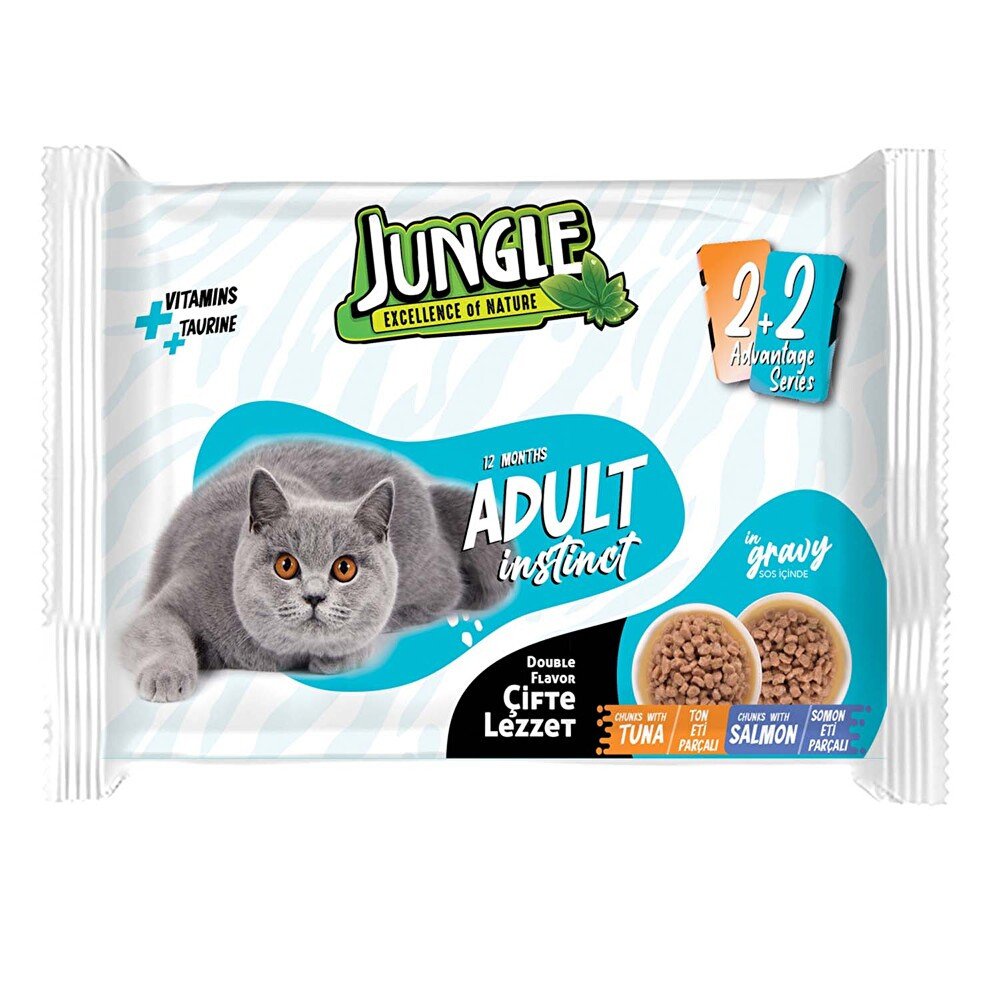 Jungle Çifte Lezzet Pouch Yetişkin Ton Eti Parçalı 4X100 g Evcil Hayvan Ürünleri Fiyatı