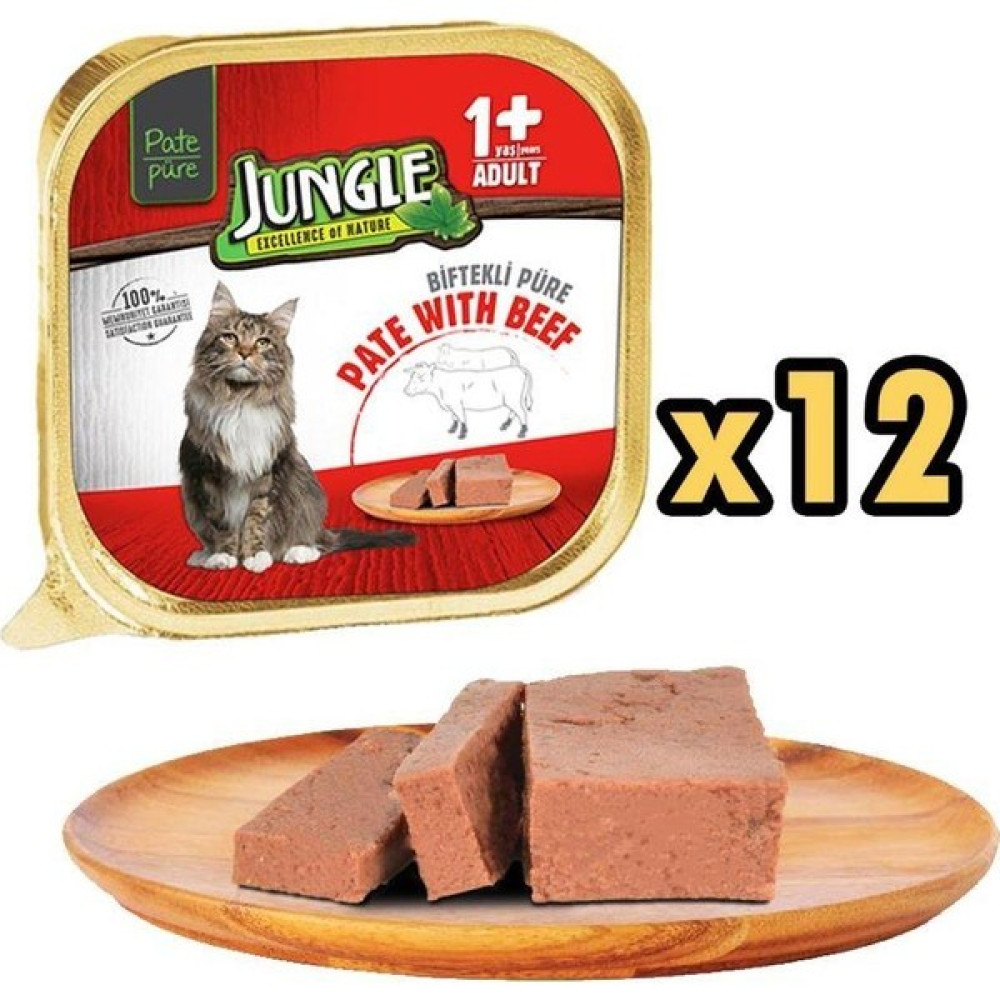 Jungle Dana Etli KIYILMIŞ (PATE) Yetişkin Kedi Konservesi 100 gr x 12 Adet Evcil Hayvan Ürünleri Fiyatı