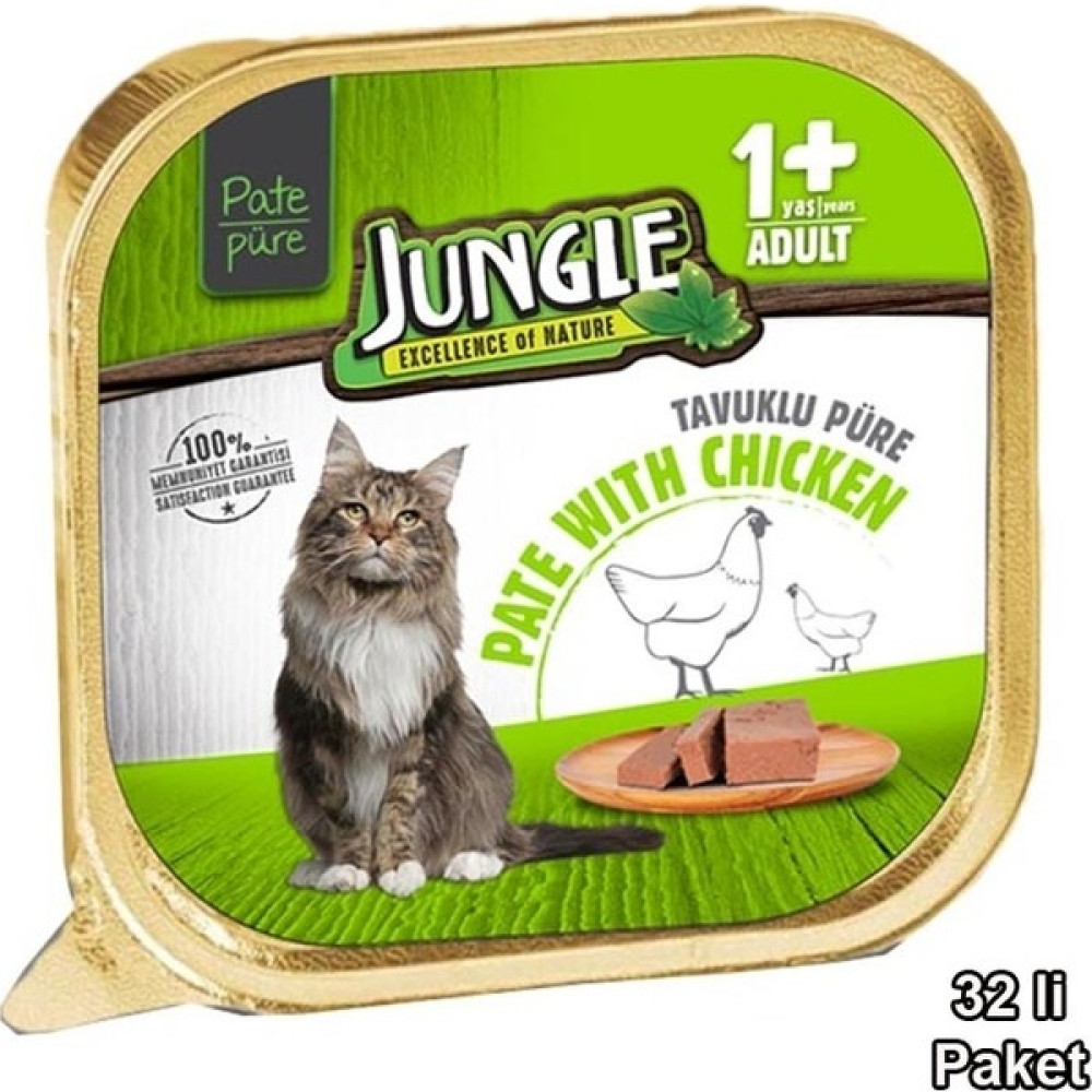 Jungle Kedi Tavuklu Ezme Pate 100 Gram 32'li Evcil Hayvan Ürünleri Fiyatı