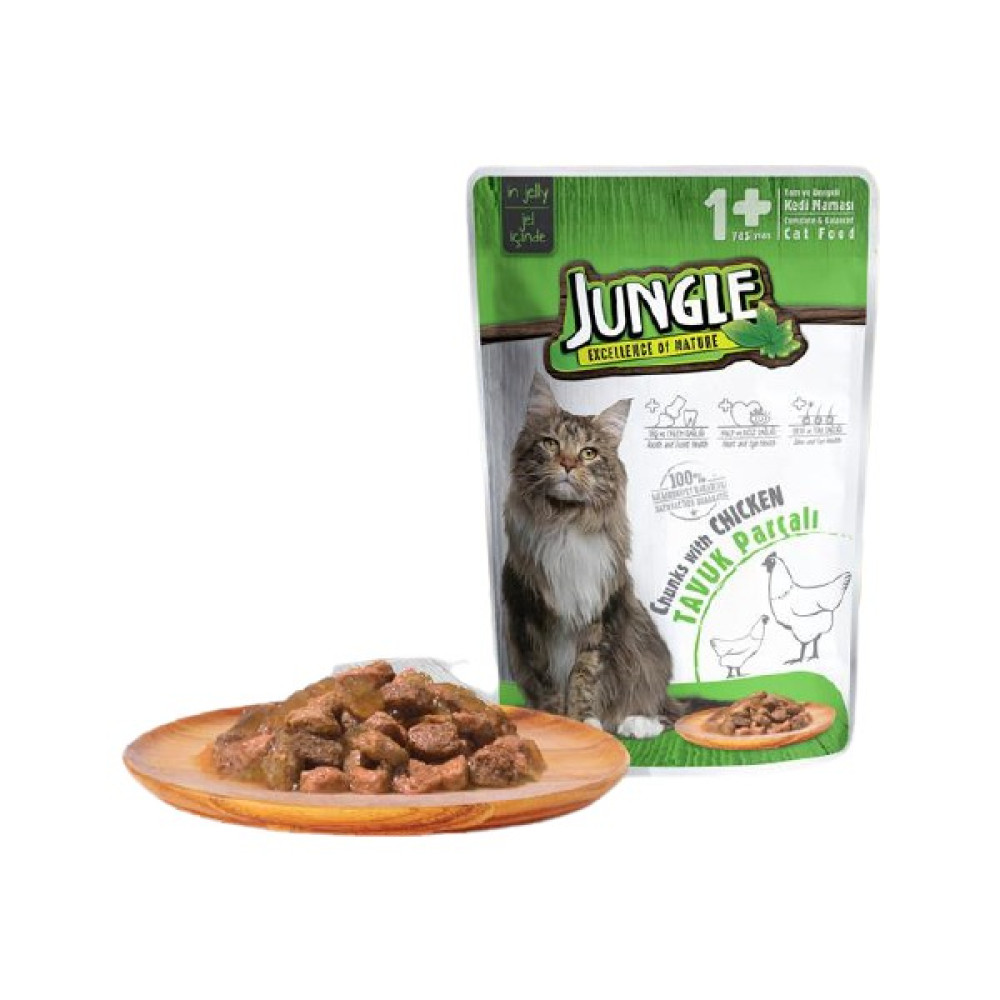 Jungle Pouch Tavuklu Yetişkin Kedi Maması 100 gr Evcil Hayvan Ürünleri Fiyatı