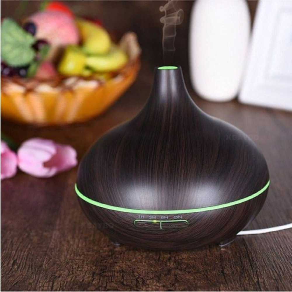 Junglee Aroma Terapi Oda Hava Nemlendirici Işıklı Ultrasonik Buhar Makinesi Ahşap Görünüm 7 Renk Led Işıklı - Kahverengi Hava Temizleme - Nemlendirme Cihazları Fiyatı