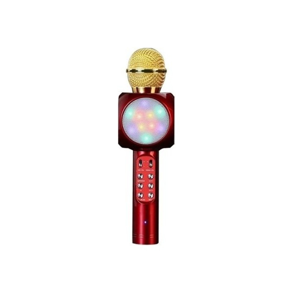 Junglee LED Işıklı Şarjlı Kablosuz Karaoke Mikrofon Bluetooth Hoparlör Ses Değiştirme Sd Kart USB Girişli - Kırmızı Oto Boyaları Fiyatı
