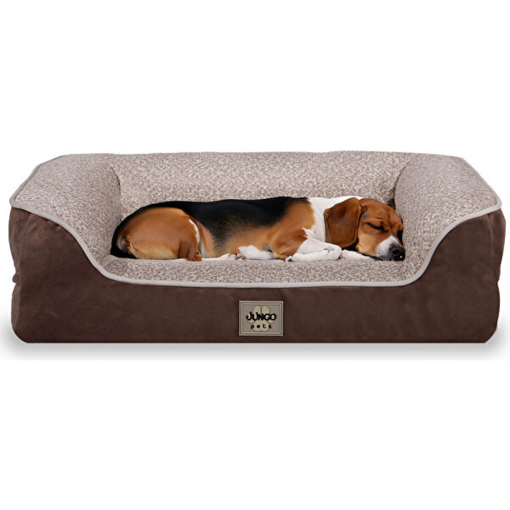 Jungolica Pet Products Sezar, Visco Süngerli, %100 Su Geçirmez Alezli, Kolay Temizlenen, Kedi ve Köpek Yatağı - M - Kahverengi Evcil Hayvan Ürünleri Fiyatı