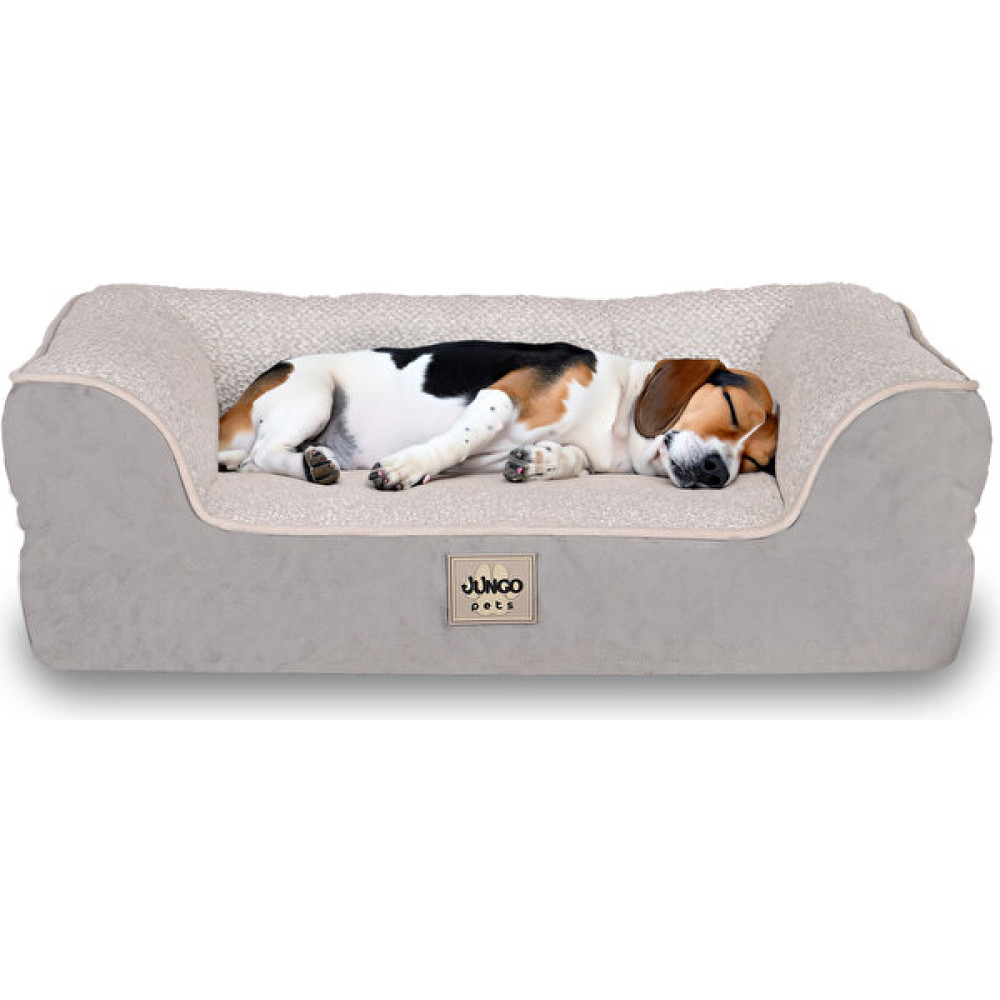 Jungolica Pet Products Sezar, Visco Süngerli, %100 Su Geçirmez Alezli, Kolay Temizlenen, Kedi ve Köpek Yatağı - S - Gri Evcil Hayvan Ürünleri Fiyatı