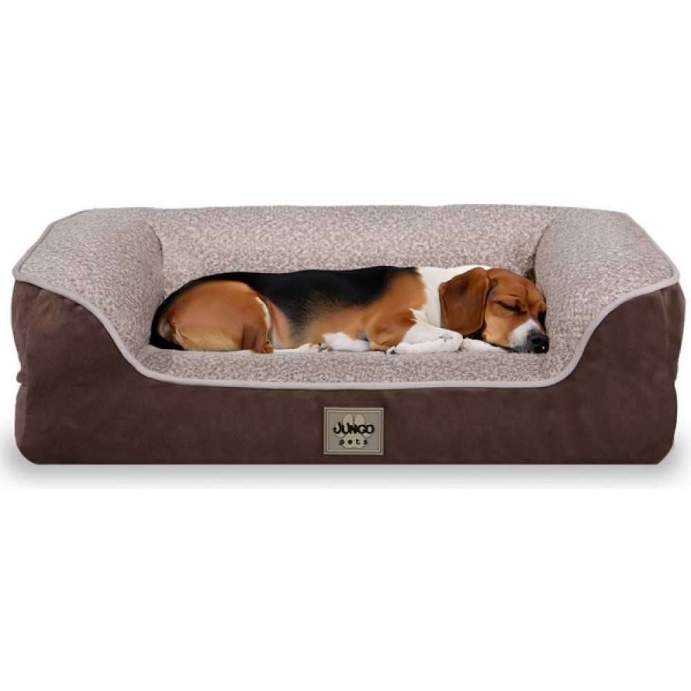 Jungolica Pet Products Sezar, Visco Süngerli, %100 Su Geçirmez Alezli, Kolay Temizlenen, Kedi ve Köpek Yatağı - XL - Kahverengi Evcil Hayvan Ürünleri Fiyatı