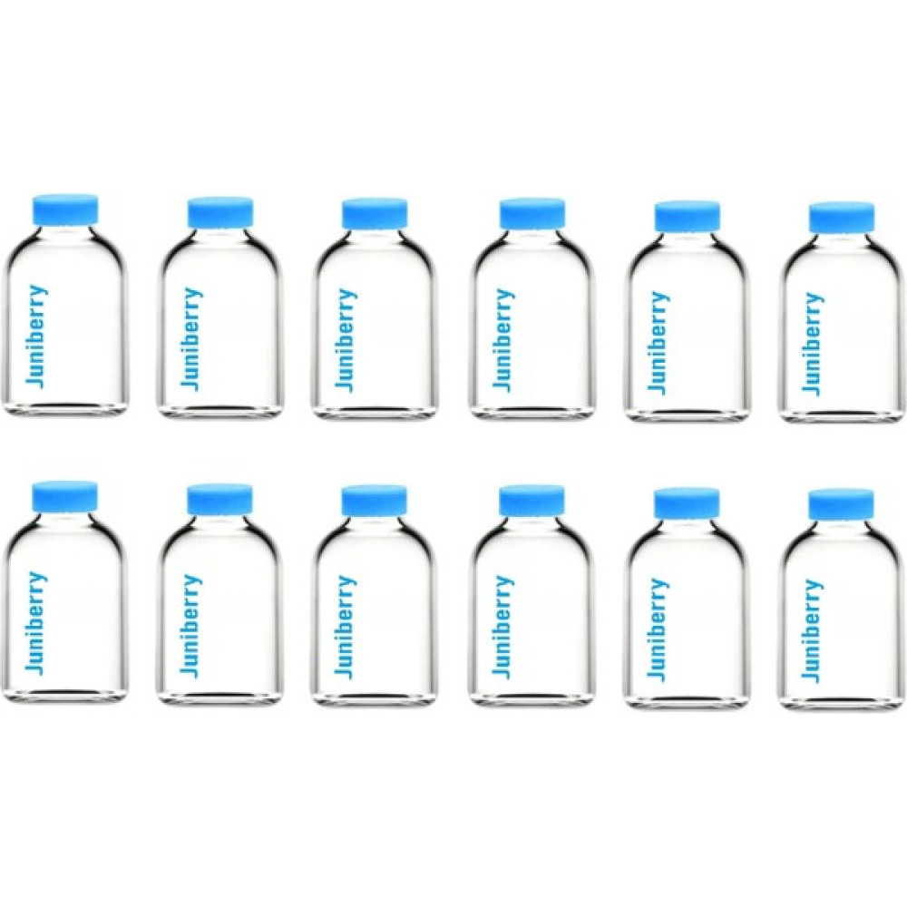 Juniberry 12 Adet 50ML Cam Şişe Mavi Plastik Kapaklı Çok Amaçlı Shot Şişesi Meyve Suyu Shot Şişesi 12X50ML Bakım Spreyleri Fiyatı