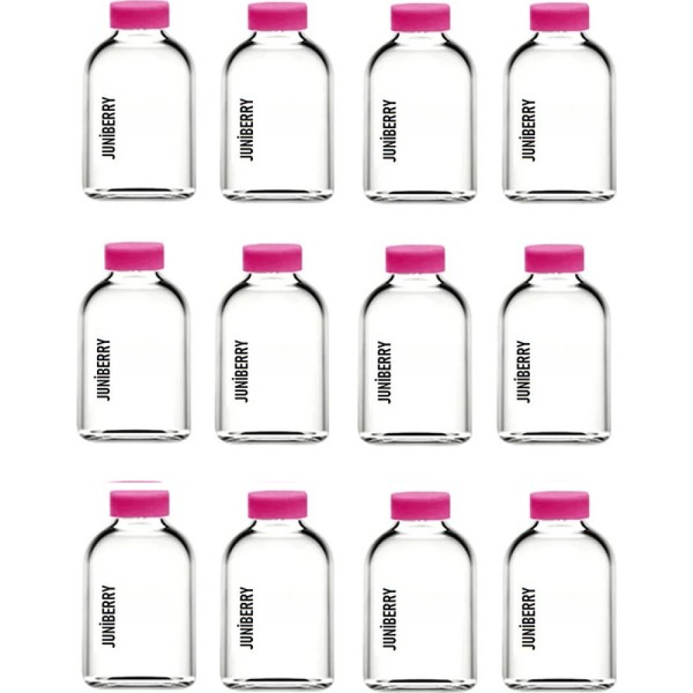 Juniberry 12 Adet 50ML Cam Şişe Pembe Plastik Kapaklı Çok Amaçlı Shot Şişesi Meyve Suyu Shot Şişesi 12X50ML Bakım Spreyleri Fiyatı