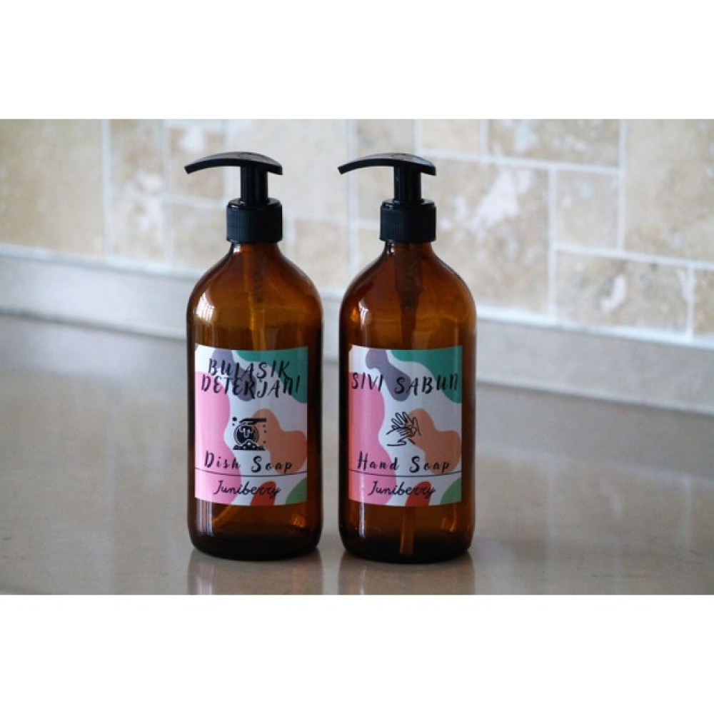 Juniberry 2li Set Amber Cam Kavanoz Sıvı Sabunluk Bulaşık Deterjanlık 2X500ML Saklama Kapları Fiyatı