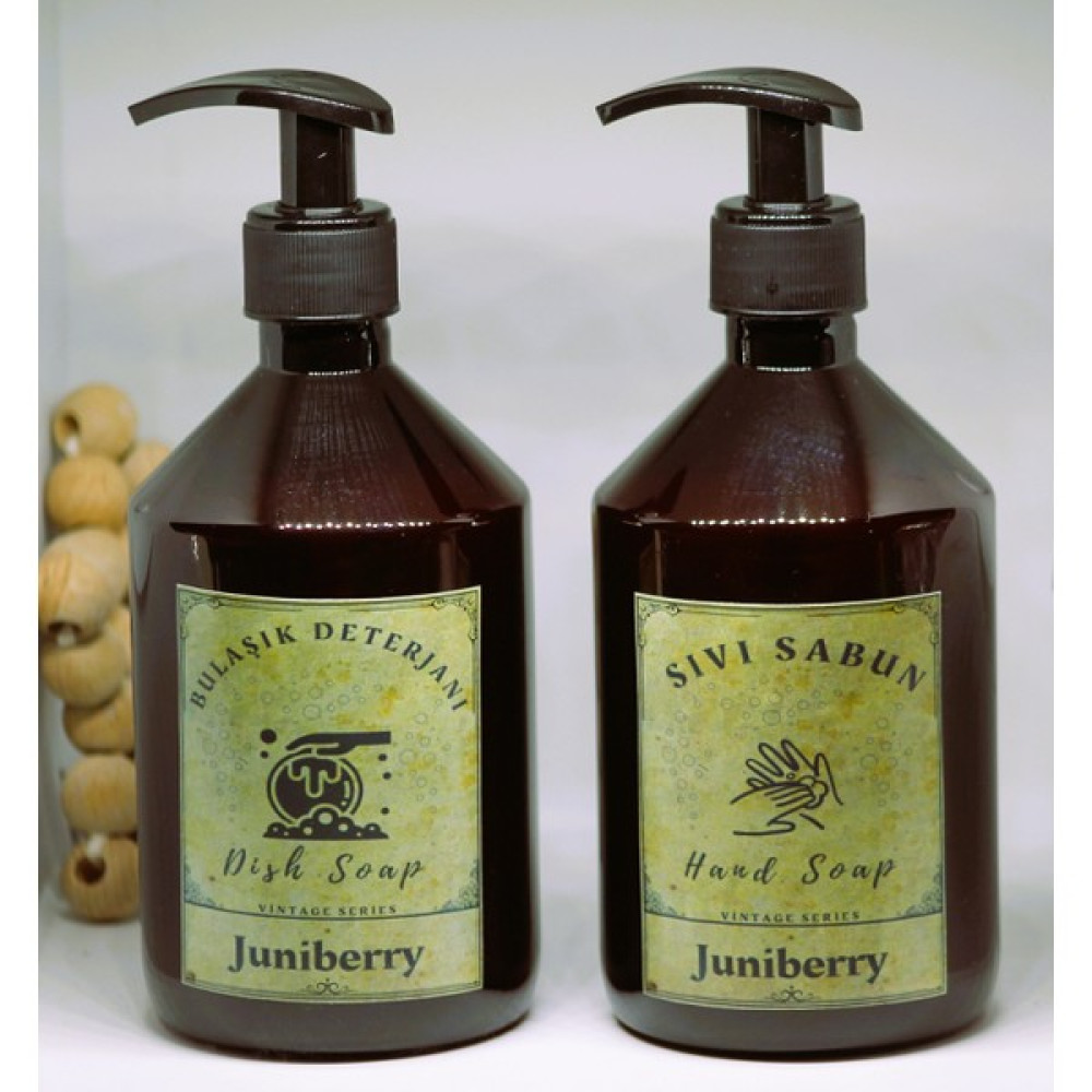 Juniberry 2li Set Vintage Amber Plastik Şişe Sabunluk Bulaşık Deterjanlık Sıvı Sabunluk 2X500ML Sabunluk Fiyatı