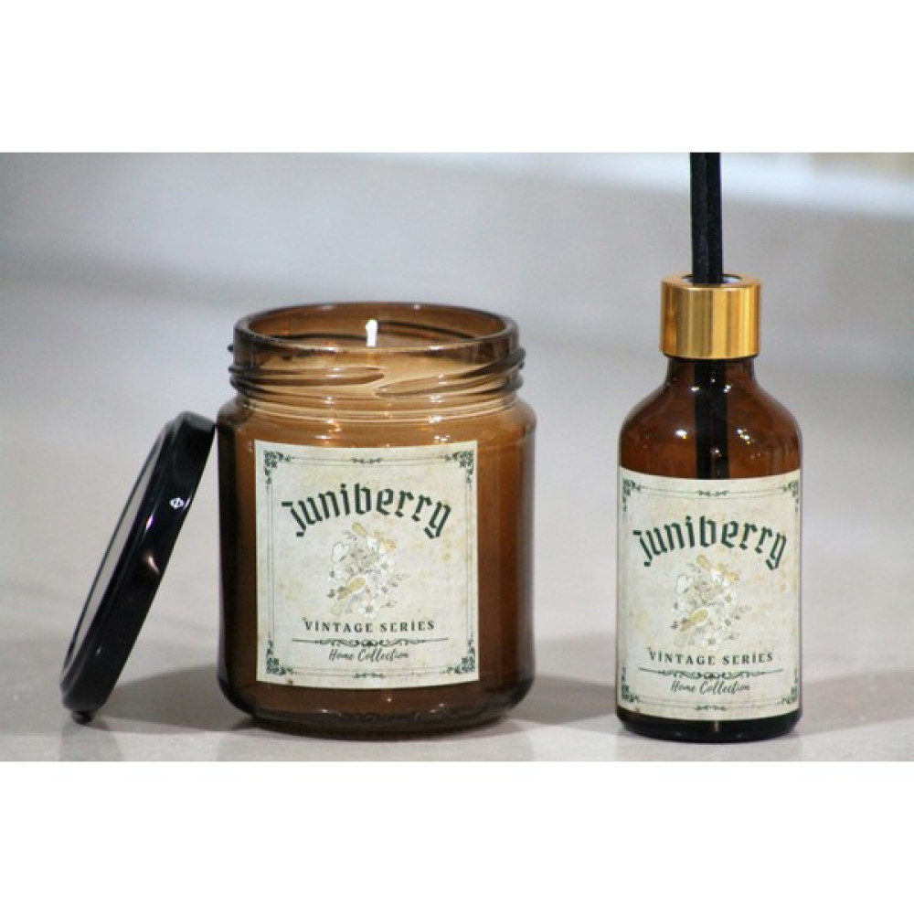 Juniberry 2li Set Vintage Serisi Koku Giderici Banyo Oda Kokusu Soft Pudra 50 ml + Amber Kavanoz Mum 210CC Oda Kokusu Fiyatı