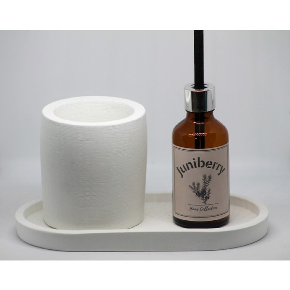 Juniberry 3'lü Beyaz Set Banyo Kokusu Oda Kokusu Gümüş Delikli Kapak Baby Powder Pudra 50 ml +Vazo +Altlık Oda Kokusu Fiyatı