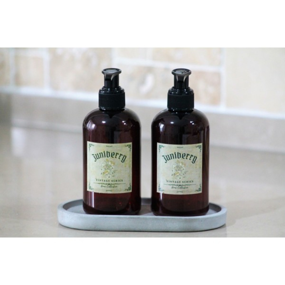 Juniberry 3lü Set Vintage Amber Mika Plastik Sıvı Sabunluk Bulaşık Deterjanlık 2X250CC + Beton Altlık Sabunluk Fiyatı