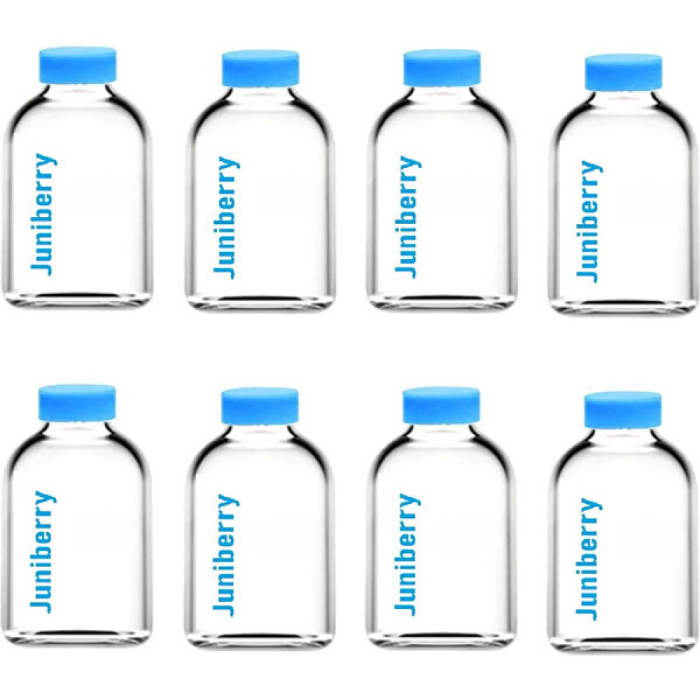 Juniberry 8 Adet 50ML Cam Şişe Mavi Plastik Kapaklı Çok Amaçlı Shot Şişesi Meyve Suyu Shot Şişesi 8X50ML Bakım Spreyleri Fiyatı