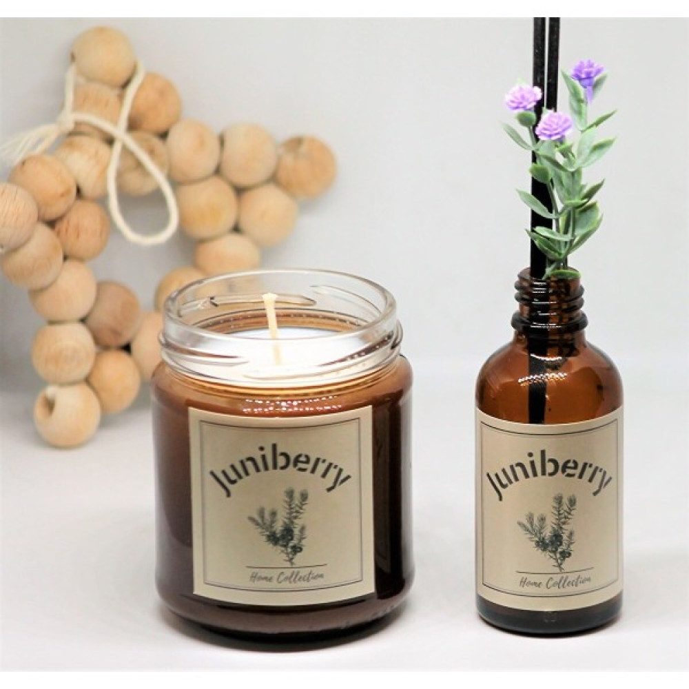 Juniberry Banyo Oda Kokusu Sandal Ağacı 50 ml + Hafif Kokulu Soya Wax Doğal Mum 210 cc (ÇİÇEKSİZ) - 2 Adet Dekoratif Mum Fiyatı