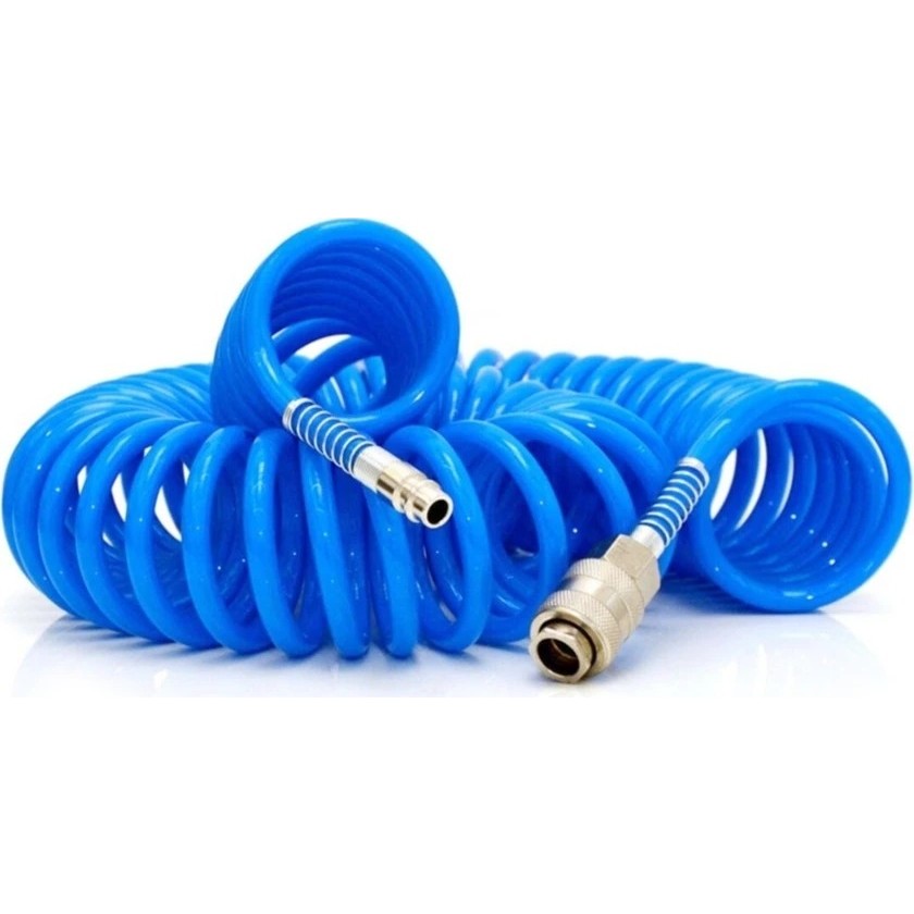 Junıor Jaklı Spiral Hava Hortumu 5x8 mm Pe – 30 Mpa Kompresör Hortumu 15 Metre Hava Kompresörü Fiyatı