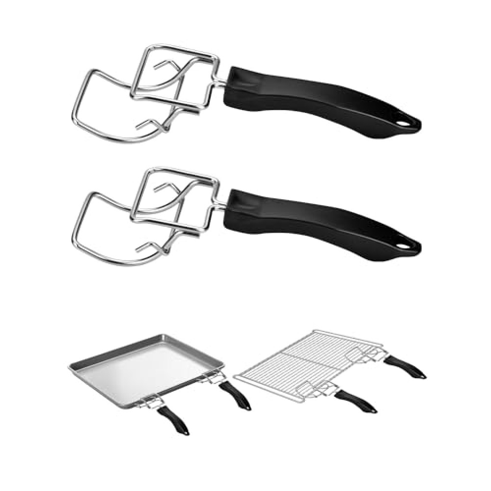 JUNTIANZE 2 Pcs Air Fryer Convection Toaster Oven Tray Extractor,Oven Tray Handle, Oven Rack Pull Tool,Grills Clip, Oven Clip,Be suitable for Air Fryer, Toaster Oven,Used to Quickly Remove