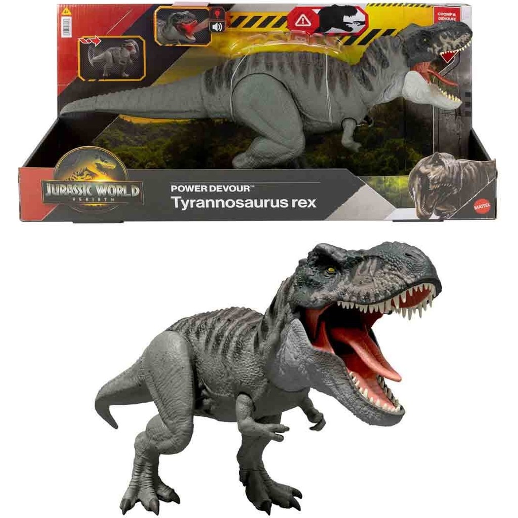 Jurassic World Sesli ve Işıklı Jurassic World Tyrannosaurus Rex Figürü 53 cm JCH02 Aksiyon Figürleri Fiyatı