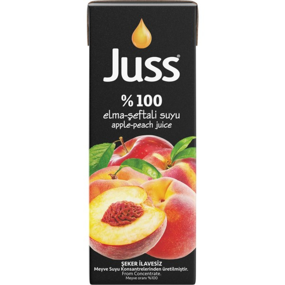 Juss %100 Elma Şeftali Suyu 27 x 200 ml Diğer Fiyatı
