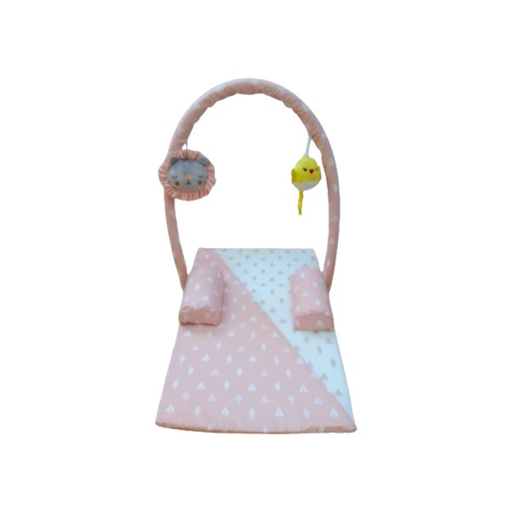 Jusso Reflü Yatağı Damla Desen-Pembe - 65 x 42 x 12 cm - Pembe Bebek Yatağı Fiyatı