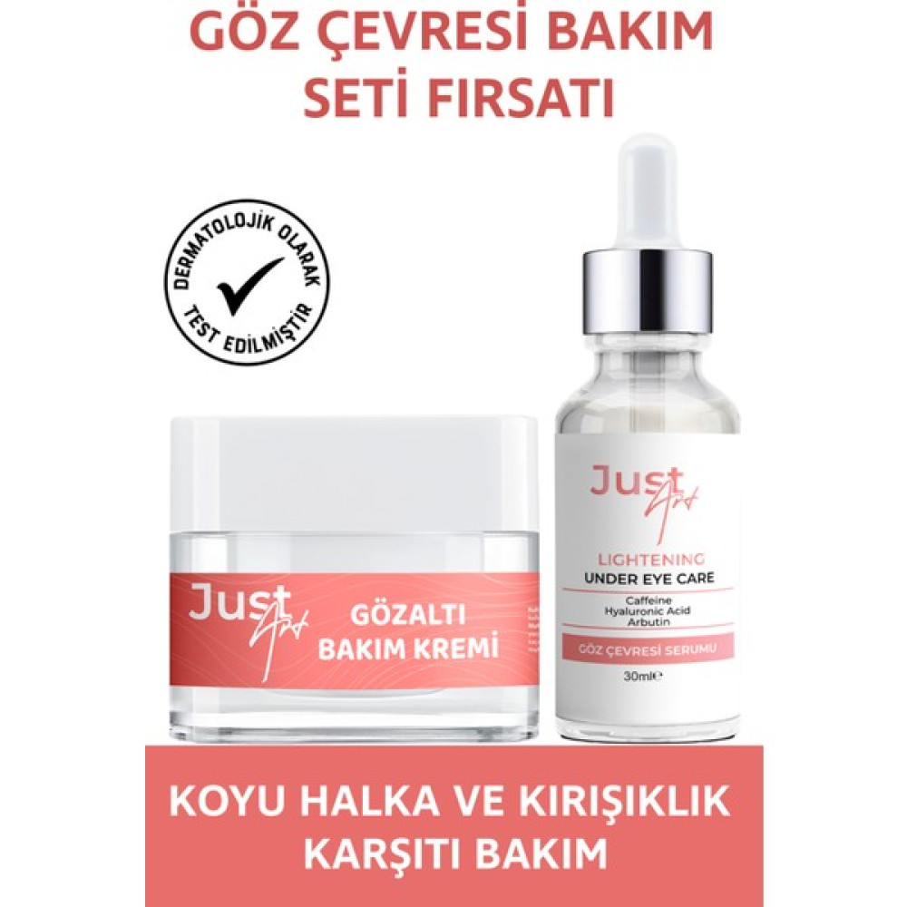Just Art Gözaltı Bakım Kremi ve Göz Çevresi Aydınlatıcı ve Yaşlanma Karşıtı Bakım Serumu Göz Kremi Fiyatı
