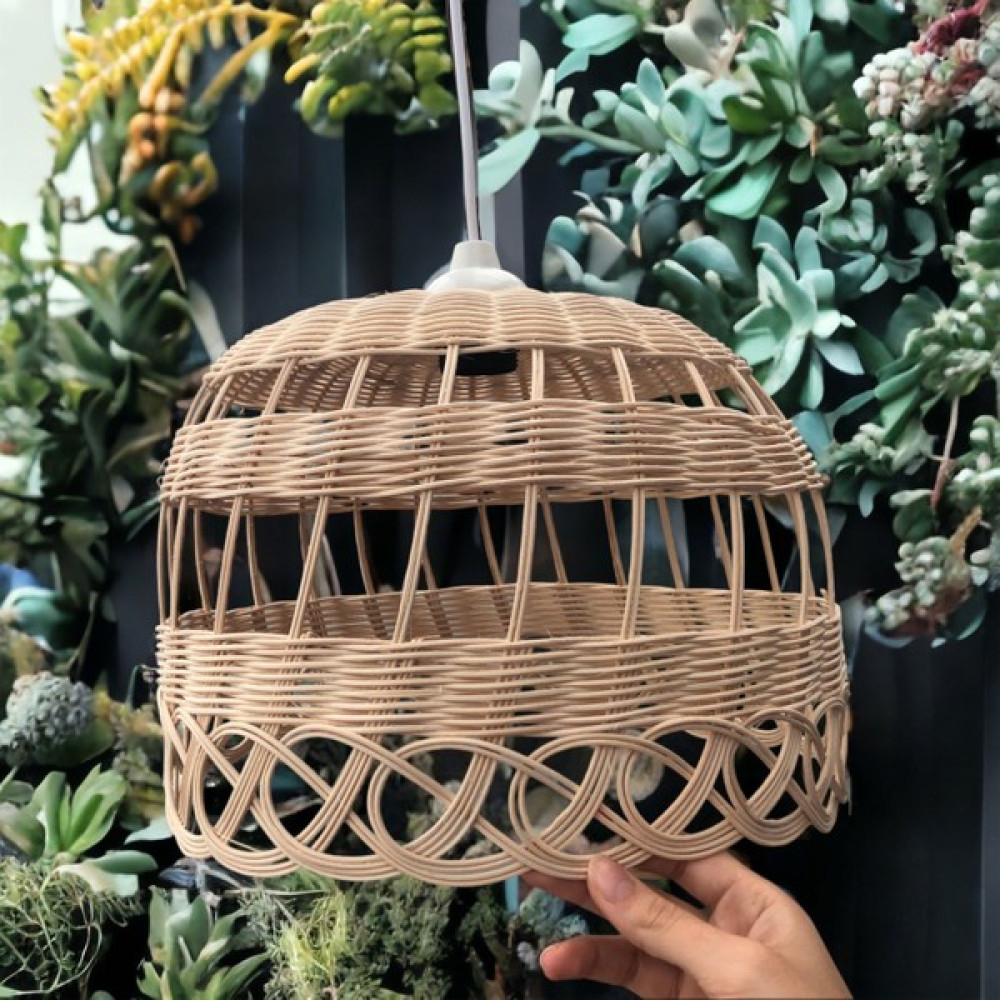 Just Best Rattan Bambu Hasır Avize Bohem - Bej - 1'li Avize Fiyatı