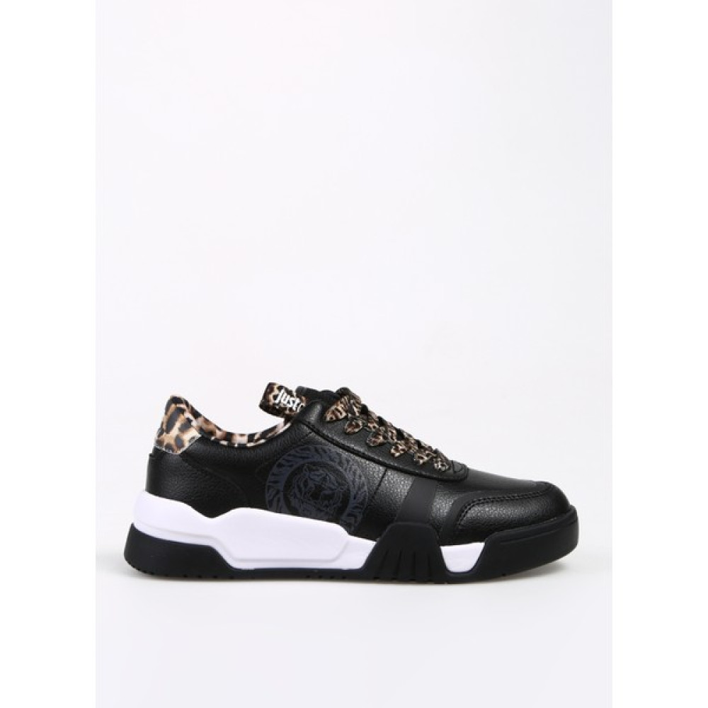 Just Cavalli Siyah Kadın Deri Sneaker 75RA3SA2ZP378899 Spor Ayakkabı Fiyatı