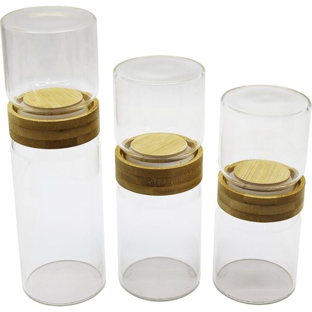 Just Cheap Becca 3 Boy Bambu Kapaklı Cam Baharatlık Set (4434) Baharat Setleri & Baharatlıklar Fiyatı