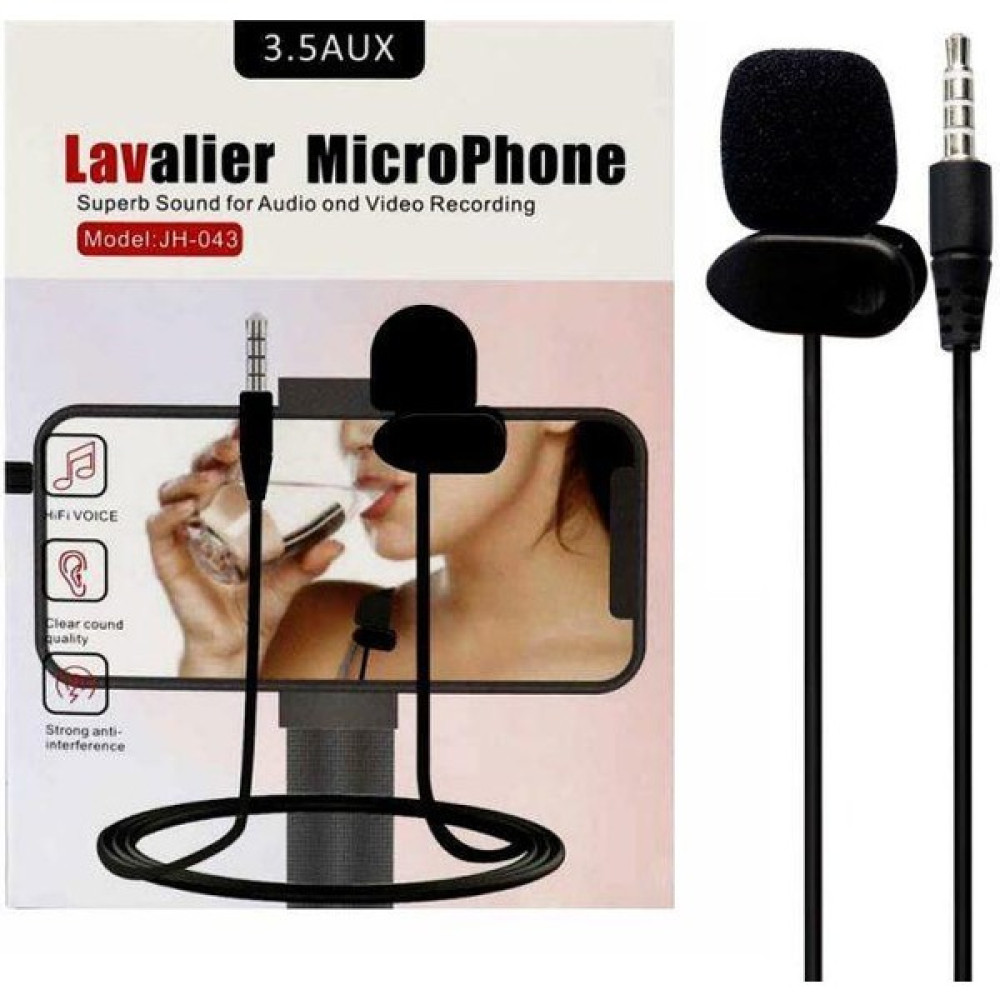 Just Cheap Hello HL-5344 3.5 mm 3 Boğumlu Aux Kablolu Yaka Mikrofonu Youtuber Mikrofon - Beyaz Müzik Aletleri Fiyatı