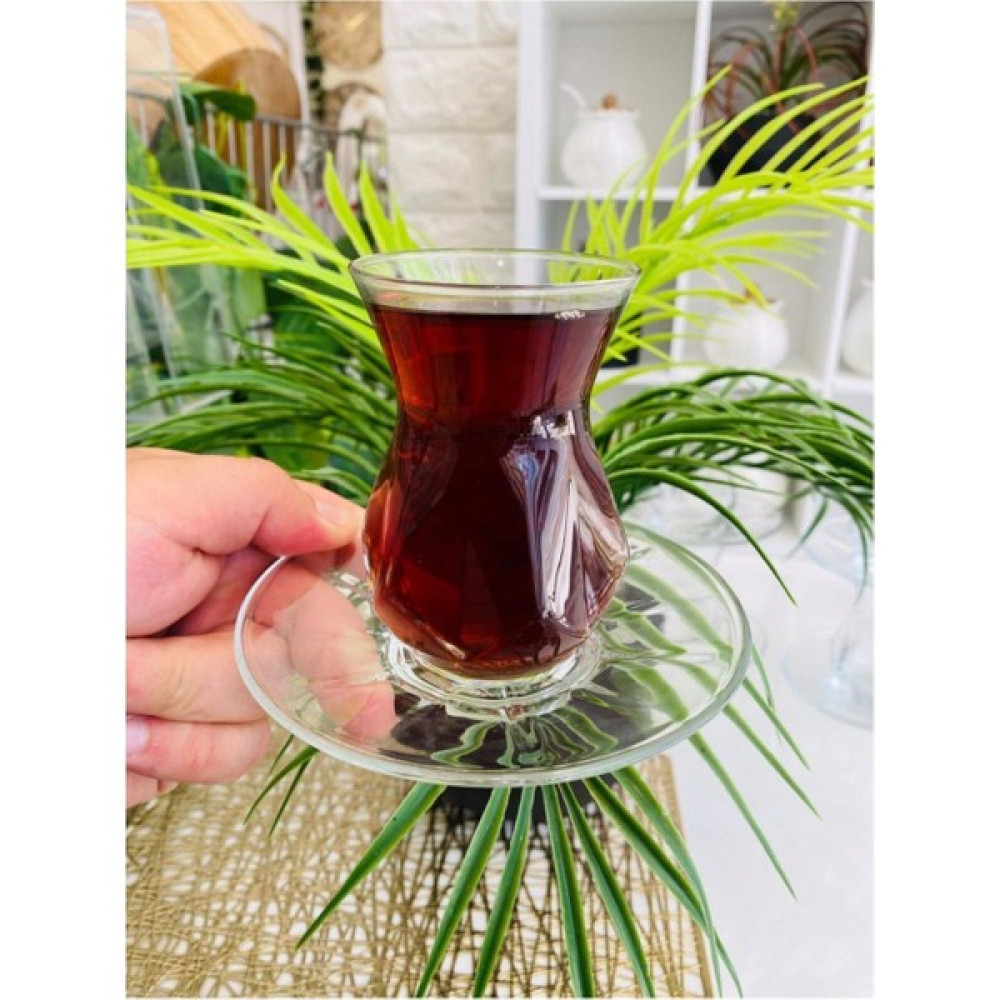 Just Cheap Lav Alya Çay Seti 12 Parça Modern Tasarım Çay Seti - Beyaz Fincan / Bardak / Kahve Takımı Fiyatı